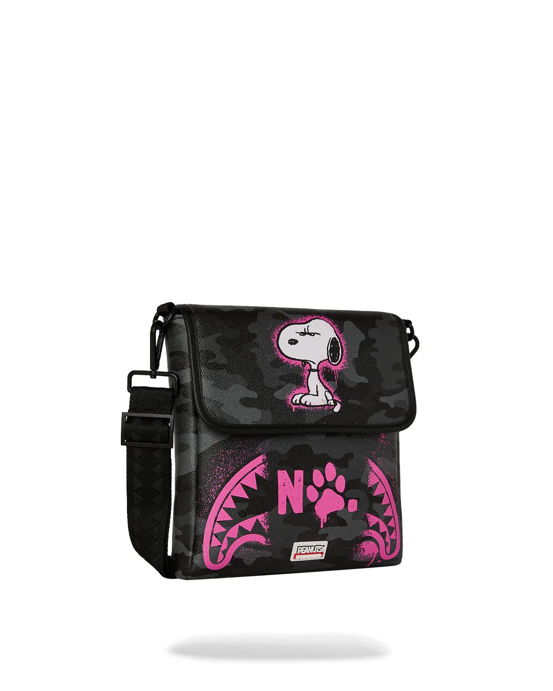 SPRAYGROUND Borsa Tracolla Snoopy Pink Stencil-Nero Rosa