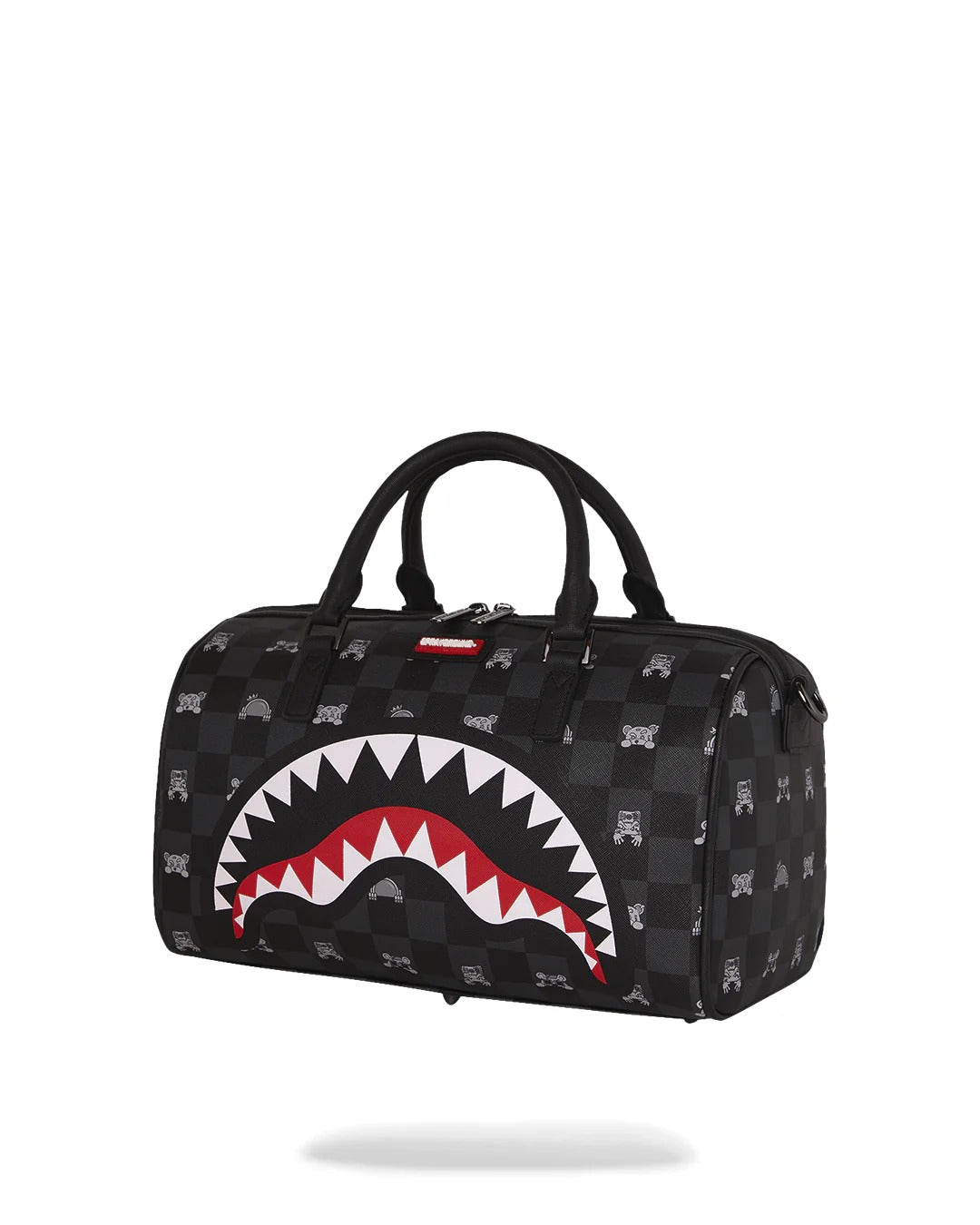 SPRAYGROUND Borsone PEEKING CHARACTER CHECK MINI-Nero Grigio