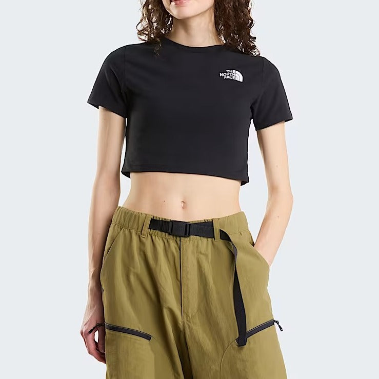 THE NORTH FACE T-SHIRT Donna CORTA IN VITA-Tnf Black