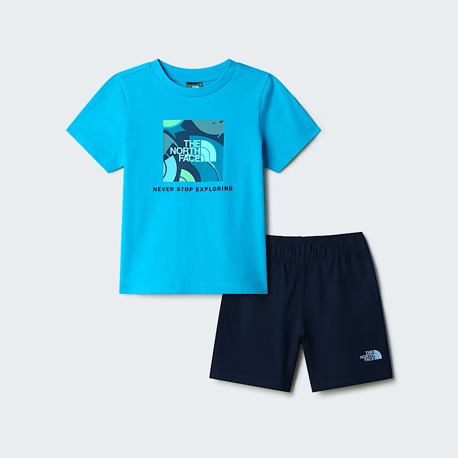 THE NORTH FACE SET T-Shirt e Shorts Unisex Bambino Nse Box Play-Meridian Blue/Summit Navy
