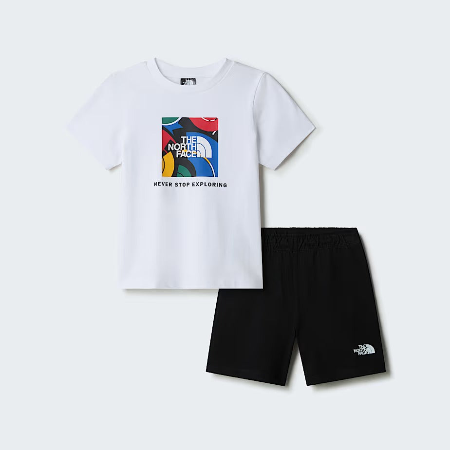 THE NORTH FACE SET T-Shirt e Shorts Unisex Bambino Nse Box Play-Tmf White/Tnf Black
