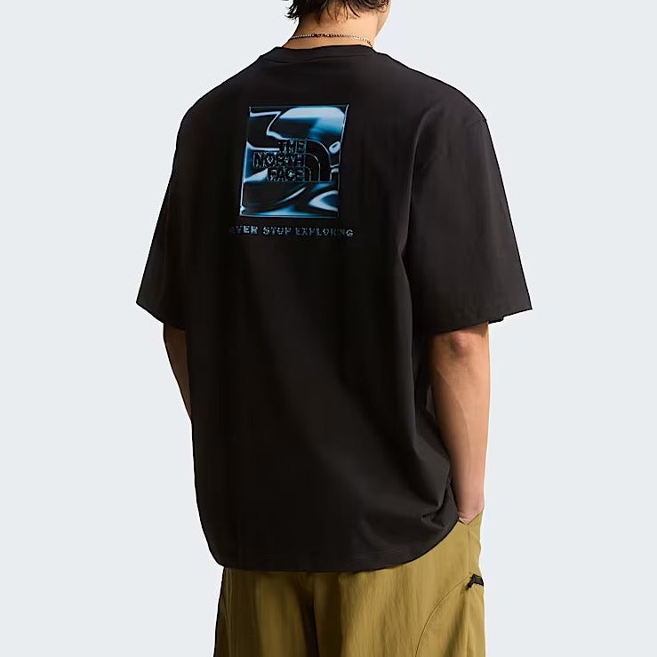 THE NORTH FACE T-Shirt Uomo LIQUID NSE BOX GRAPHIC OVERSIZED-Tnf Black