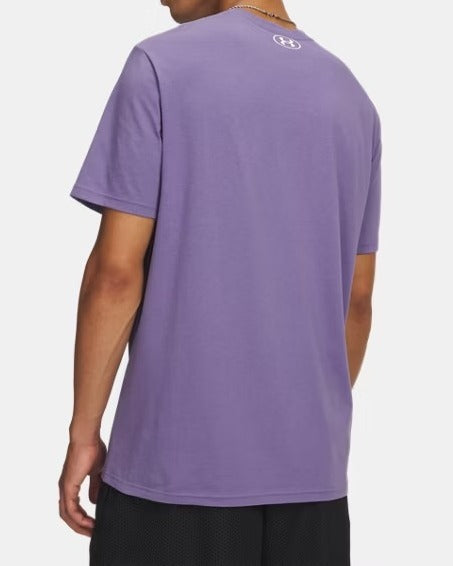 UNDER ARMOUR T-Shirt Uomo Left Chest Logo-Purple Luxe