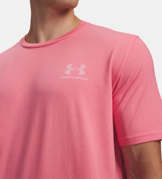 UNDER ARMOUR T-Shirt Uomo Left Chest Logo-Pink
