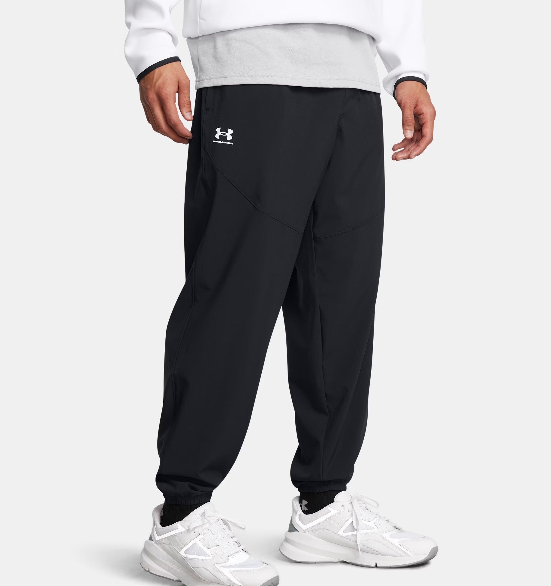 UNDER ARMOUR Jogger Uomo VIBE WOVEN-Black White
