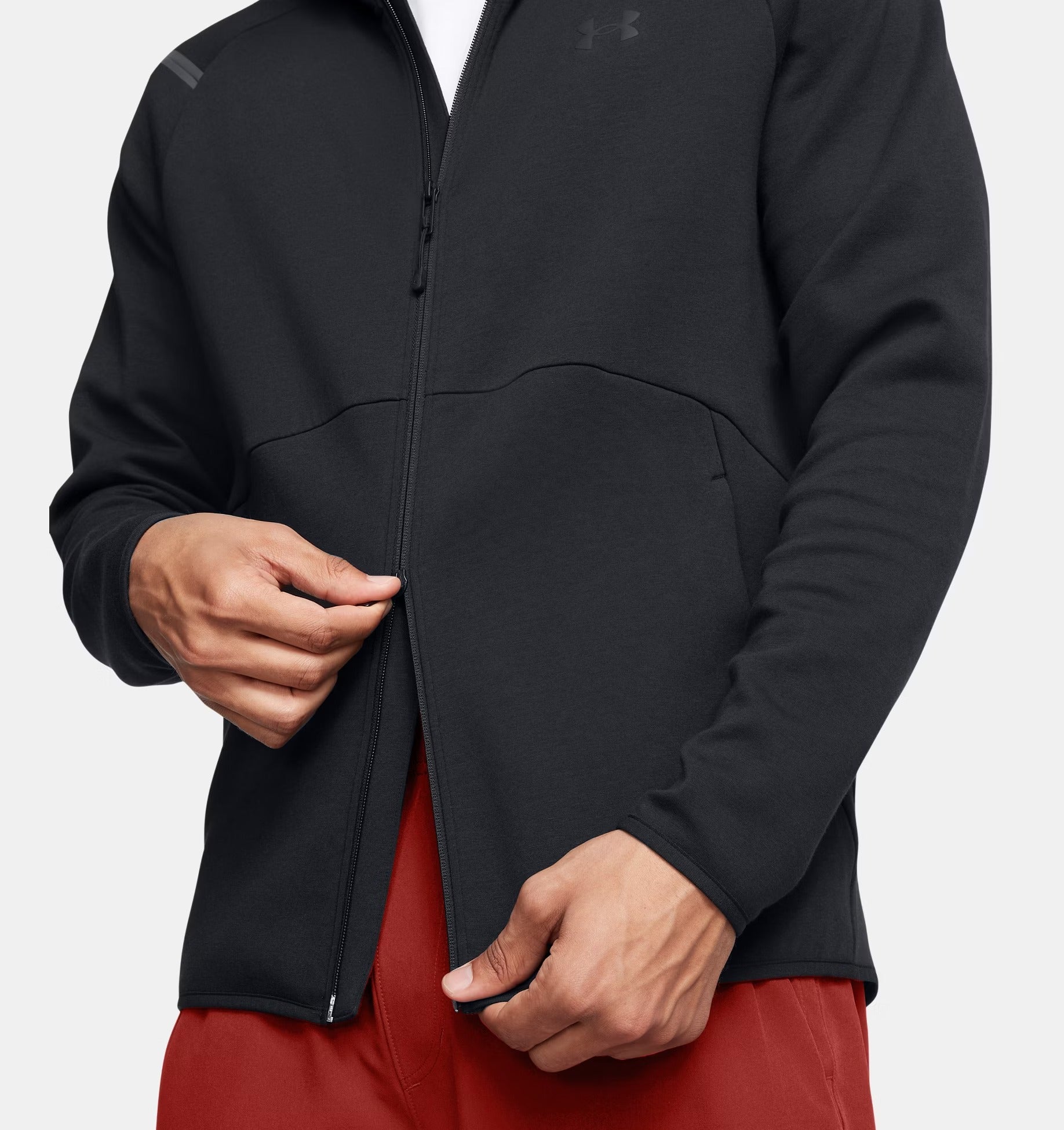 UNDE ARMOUR Felpa Uomo UNSTOPPABLE Full Zip-Black
