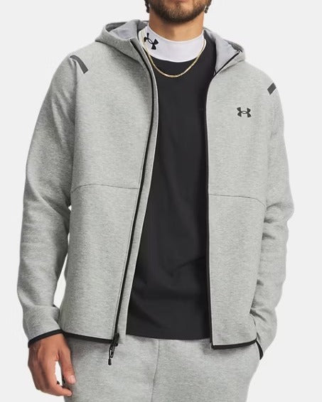 UNDE ARMOUR Felpa Uomo UNSTOPPABLE Full Zip-Mod Gray