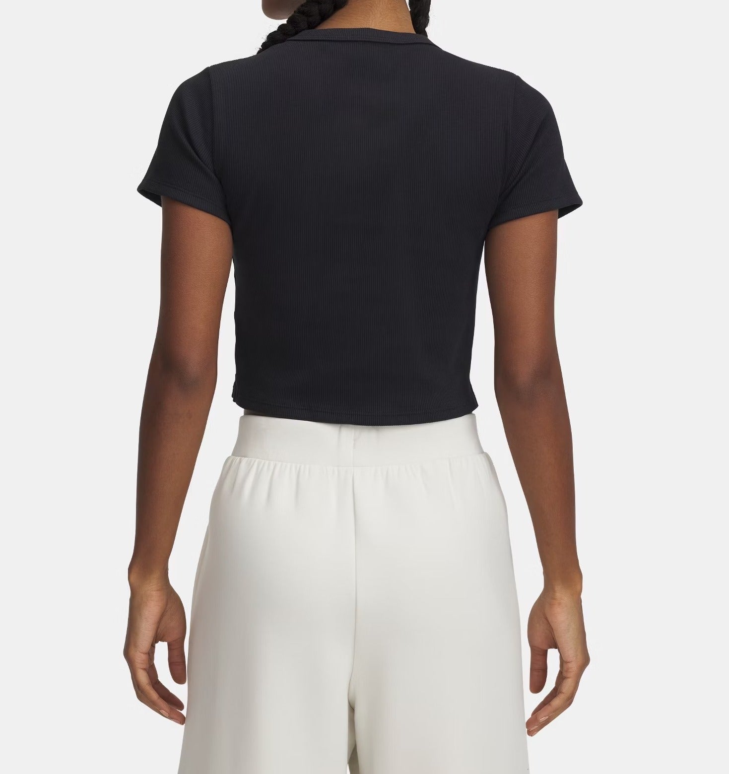 UNDER ARMOUR T-Shirt Donna RIVAL RIB BABY-Black White