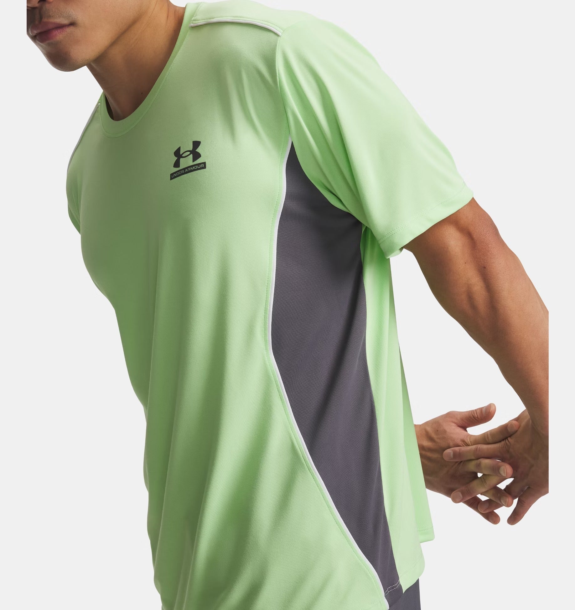 UNDER ARMOUR T-Shirt Uomo TECH SPORT-Lumos Lime/Castlerock