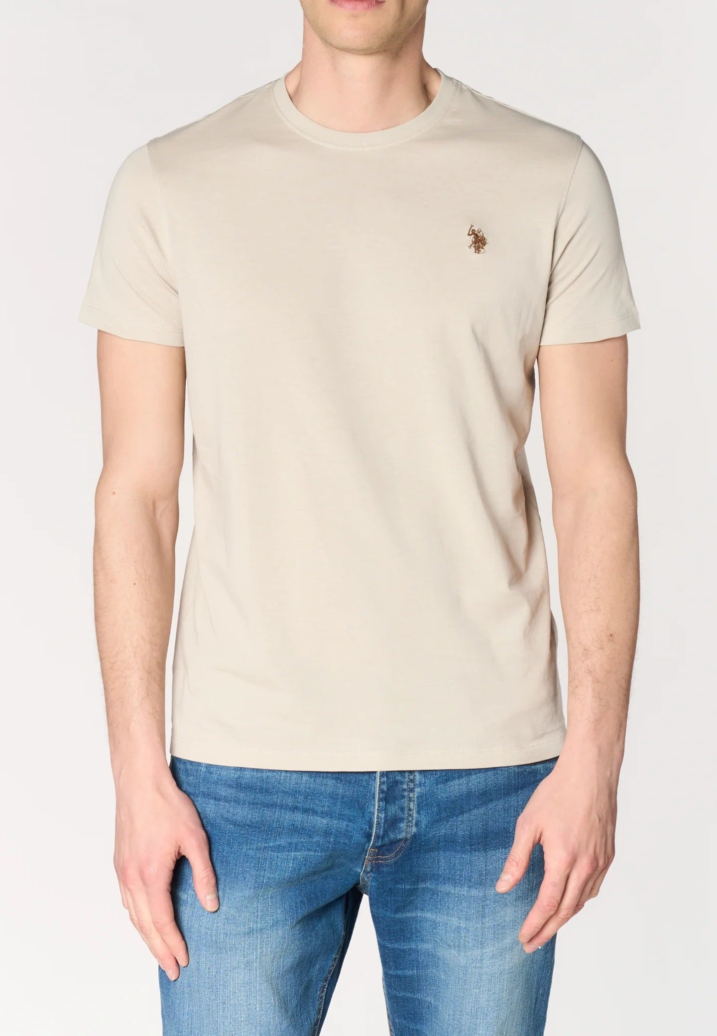 U.S. POLO ASSN. T-Shirt Uomo MICK BASIC-Beige