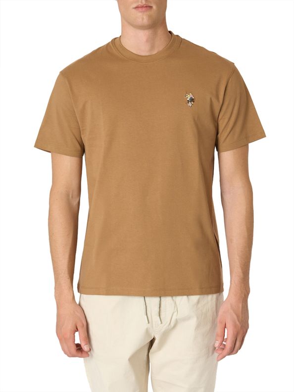 U.S. Polo ASSN. T-SHIRT Uomo CAIL SS CUSTOM-Marrone