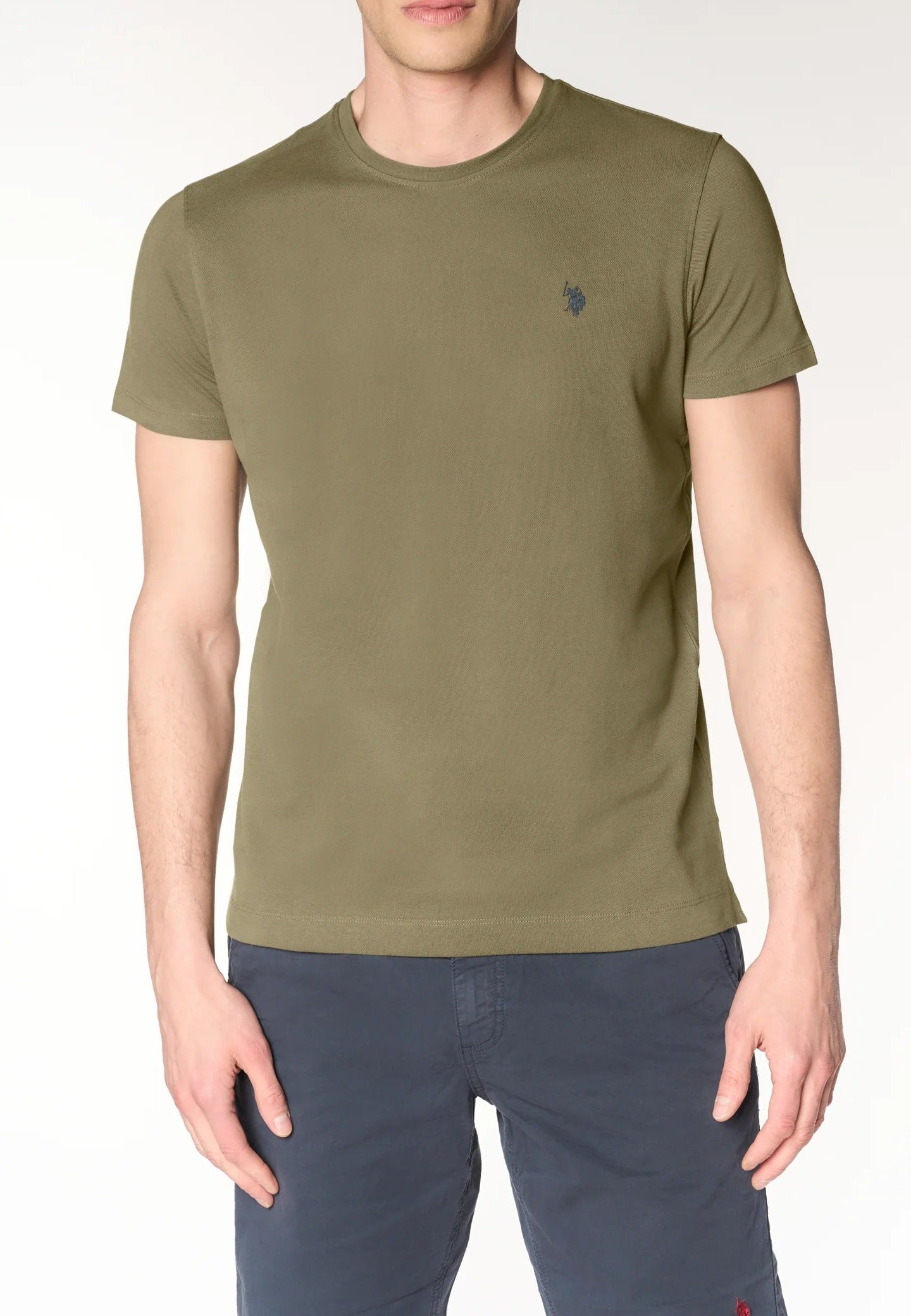 U.S. Polo ASSN. T-Shirt Uomo MAYN BASIC-Verde Militare