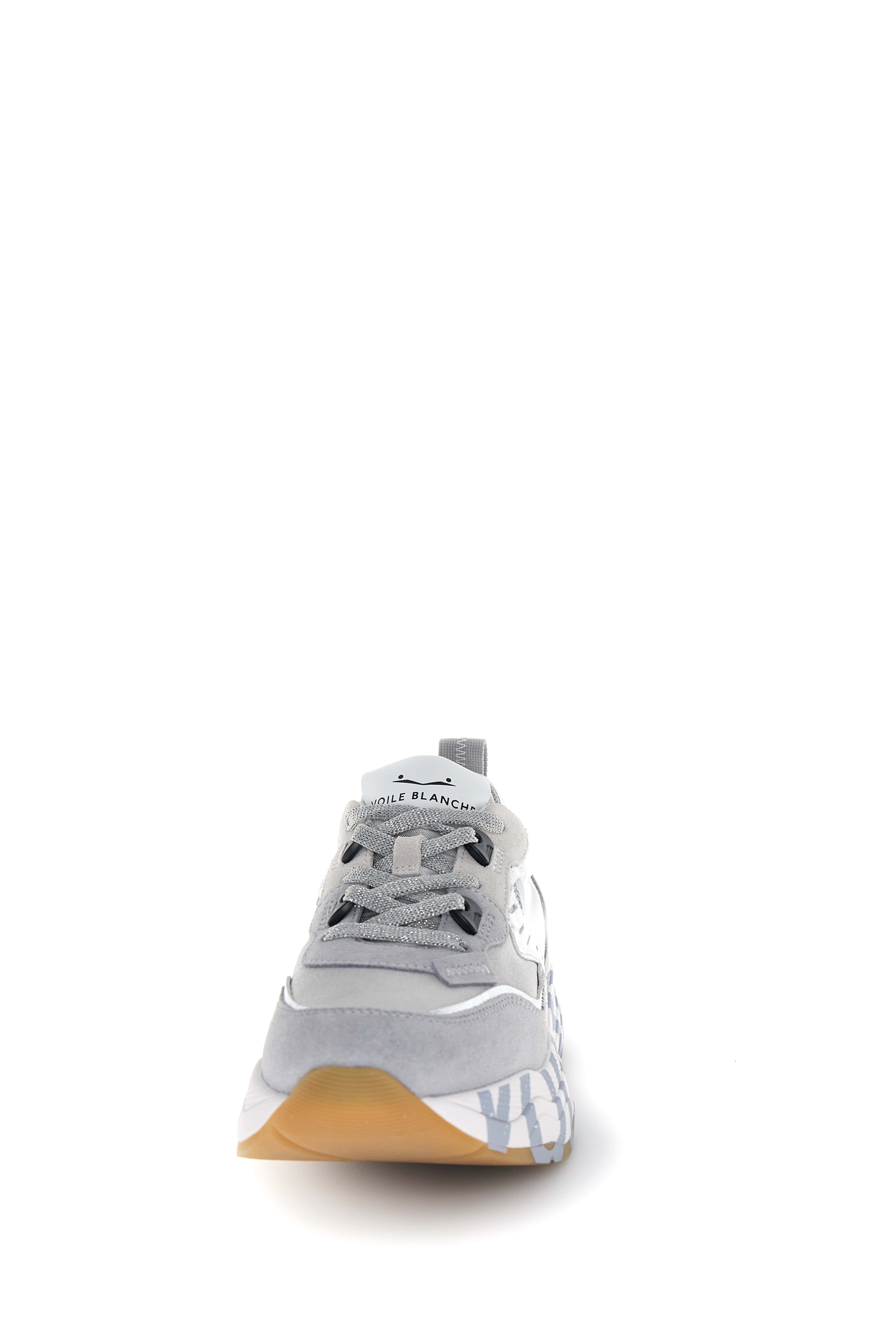 VOILE BLANCHE Sneaker Donna Club 105-Grigio/Argento