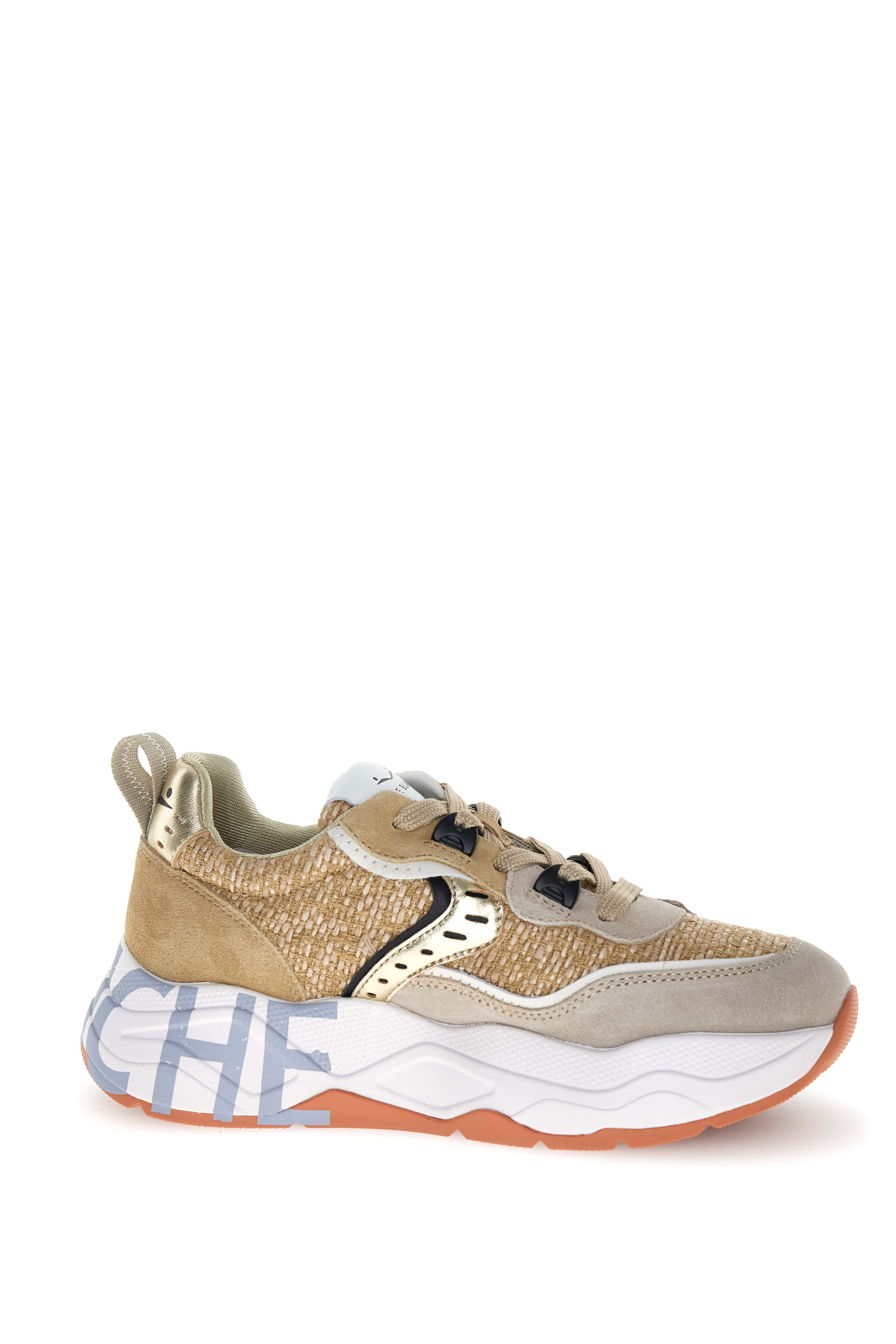 VOILE BLANCHE Sneaker Donna Club 105-Beige/Crema/Platino