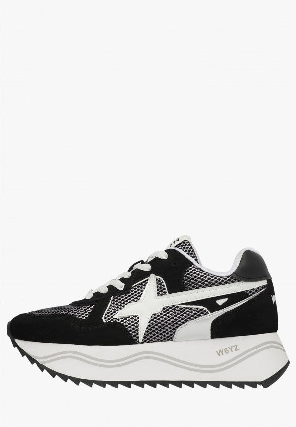 W6YZ Sneaker Donna Deva W-Nero/Bianco
