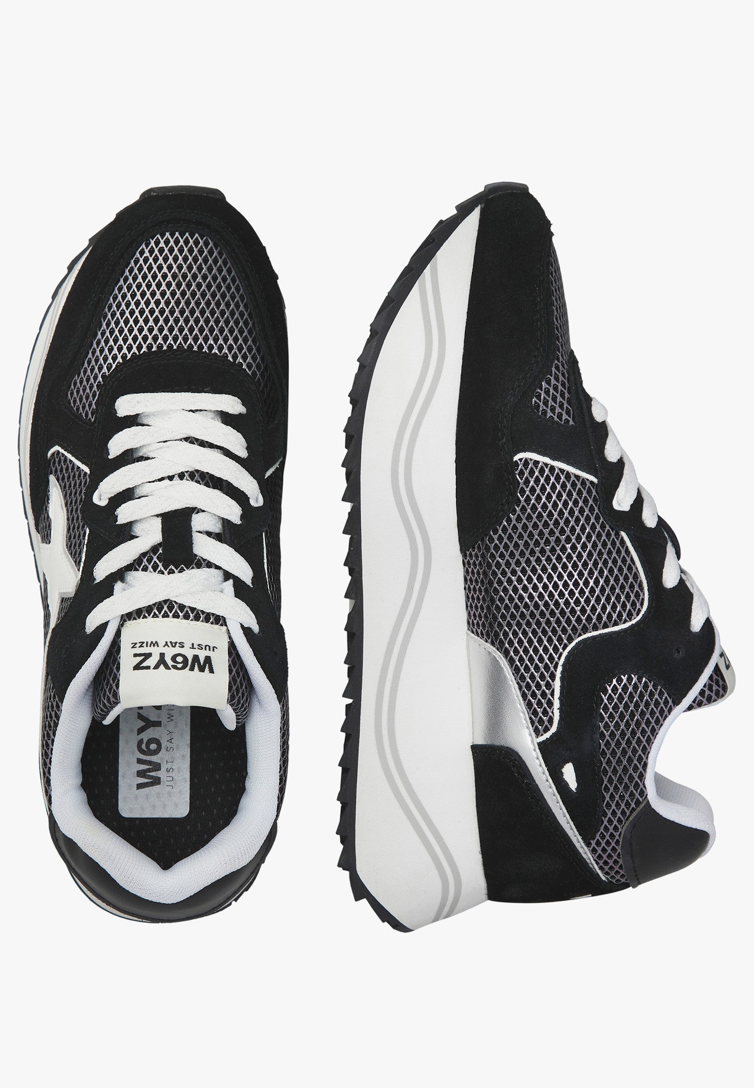 W6YZ Sneaker Donna Deva W-Nero/Bianco