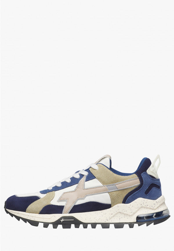 W6YZ Sneaker Uomo Breeze 3-M-Navy/Bianco/Beige