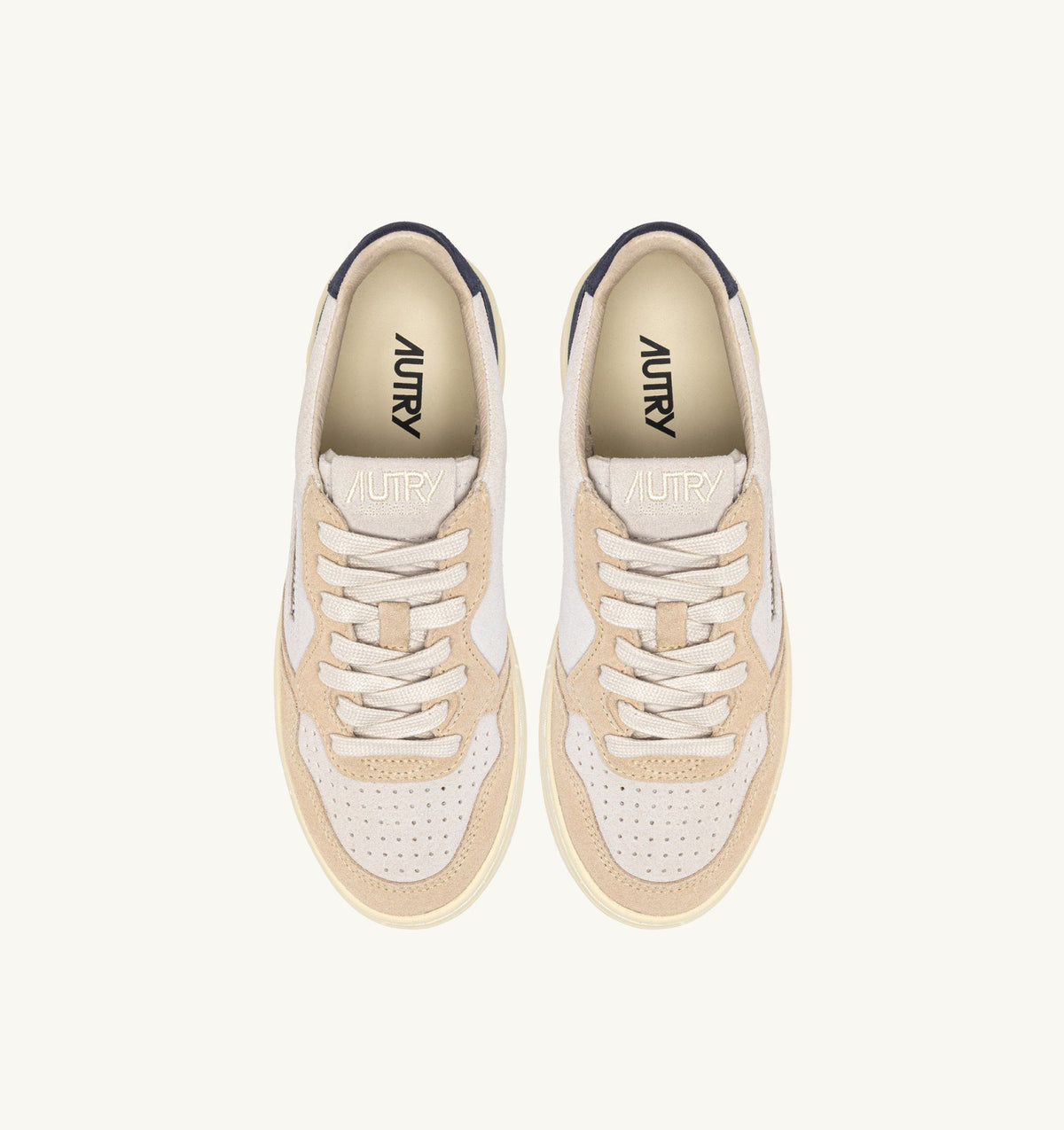 AUTRY Sneaker Uomo Medalist Low Tricolor-White Sand Blu Space