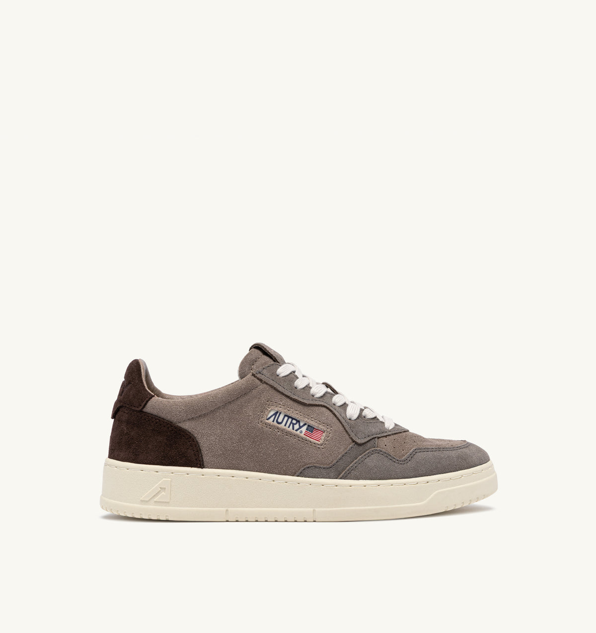 AUTRY Sneaker Uomo MEDALIST LOW-Tricolor Gray Taupe Cotto