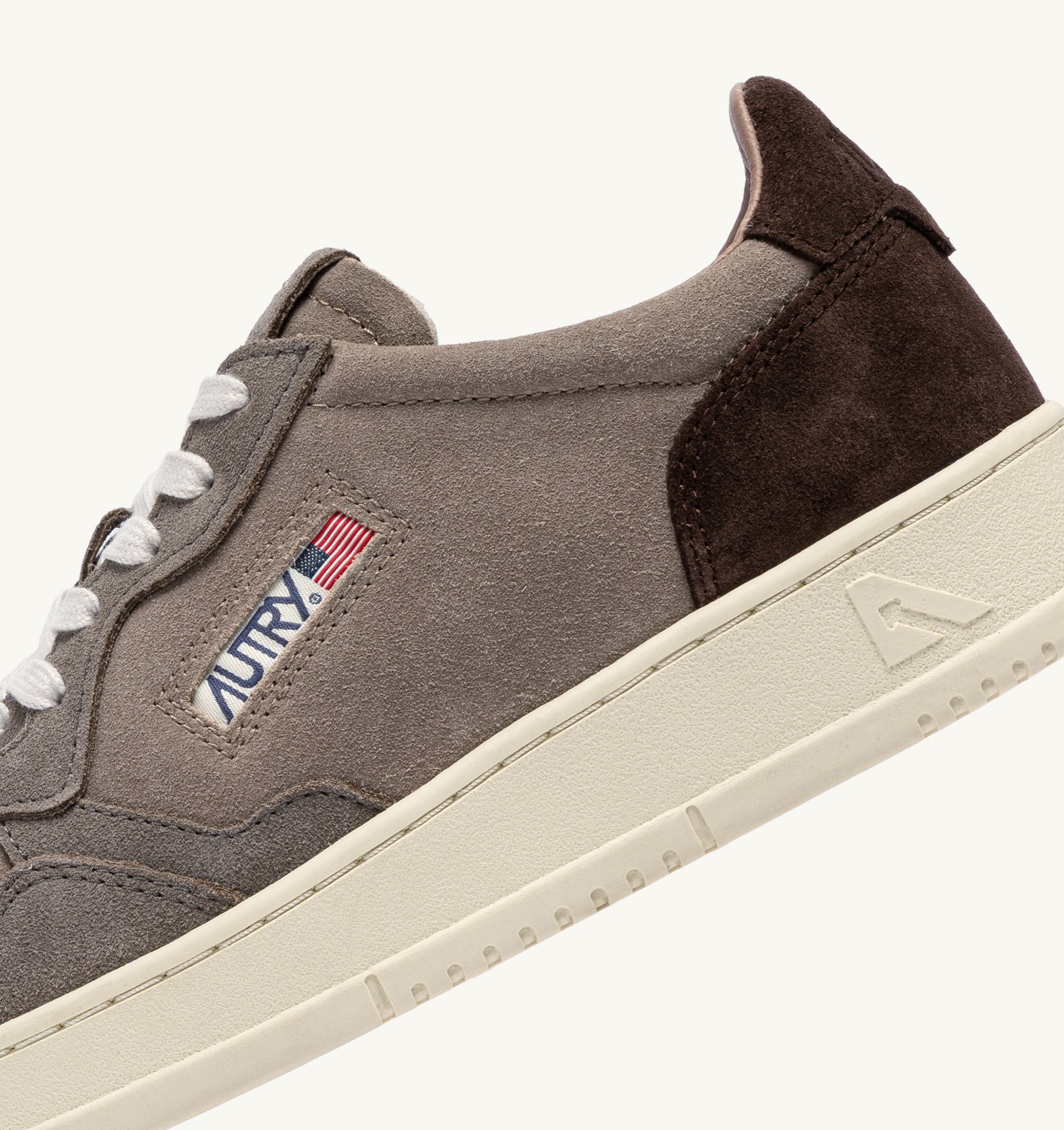 AUTRY Sneaker Uomo MEDALIST LOW-Tricolor Gray Taupe Cotto