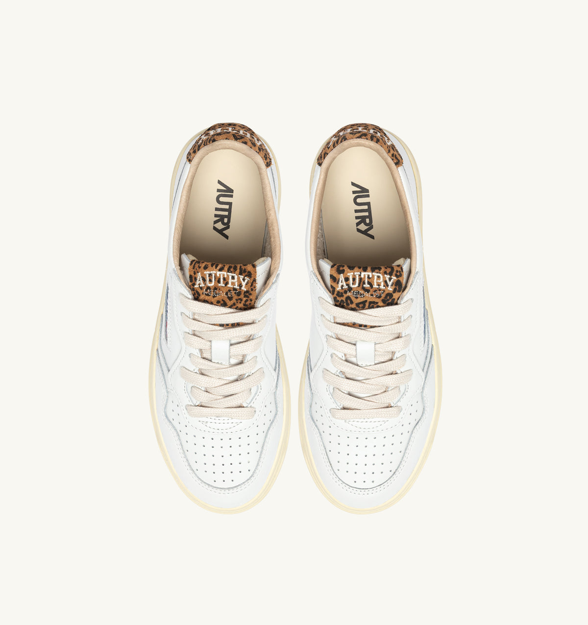 AUTRY Sneaker Donna Medalist Low-White Leo Print