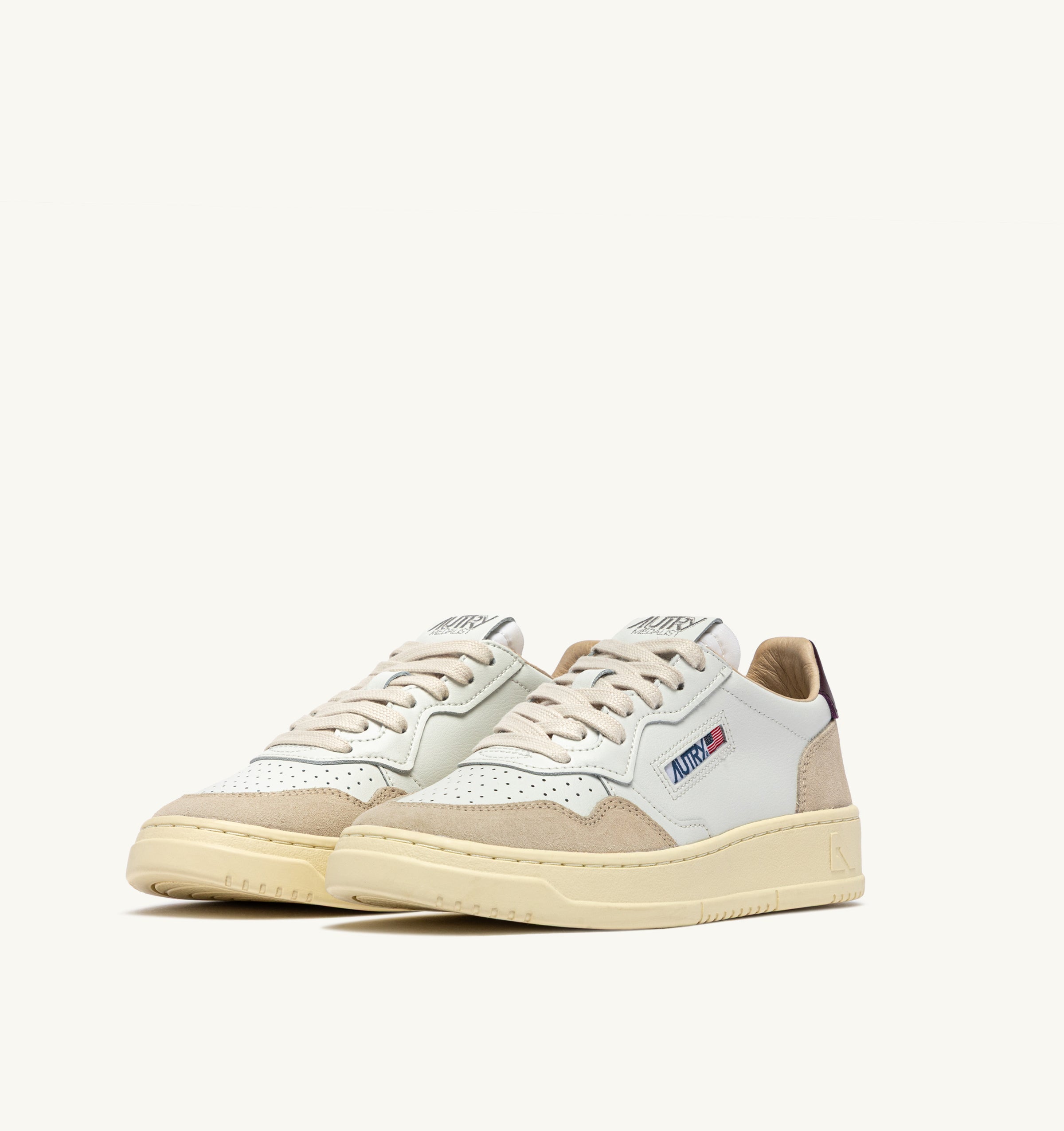 AUTRY Sneaker Donna Medalist Low-White Beige Vinaccia
