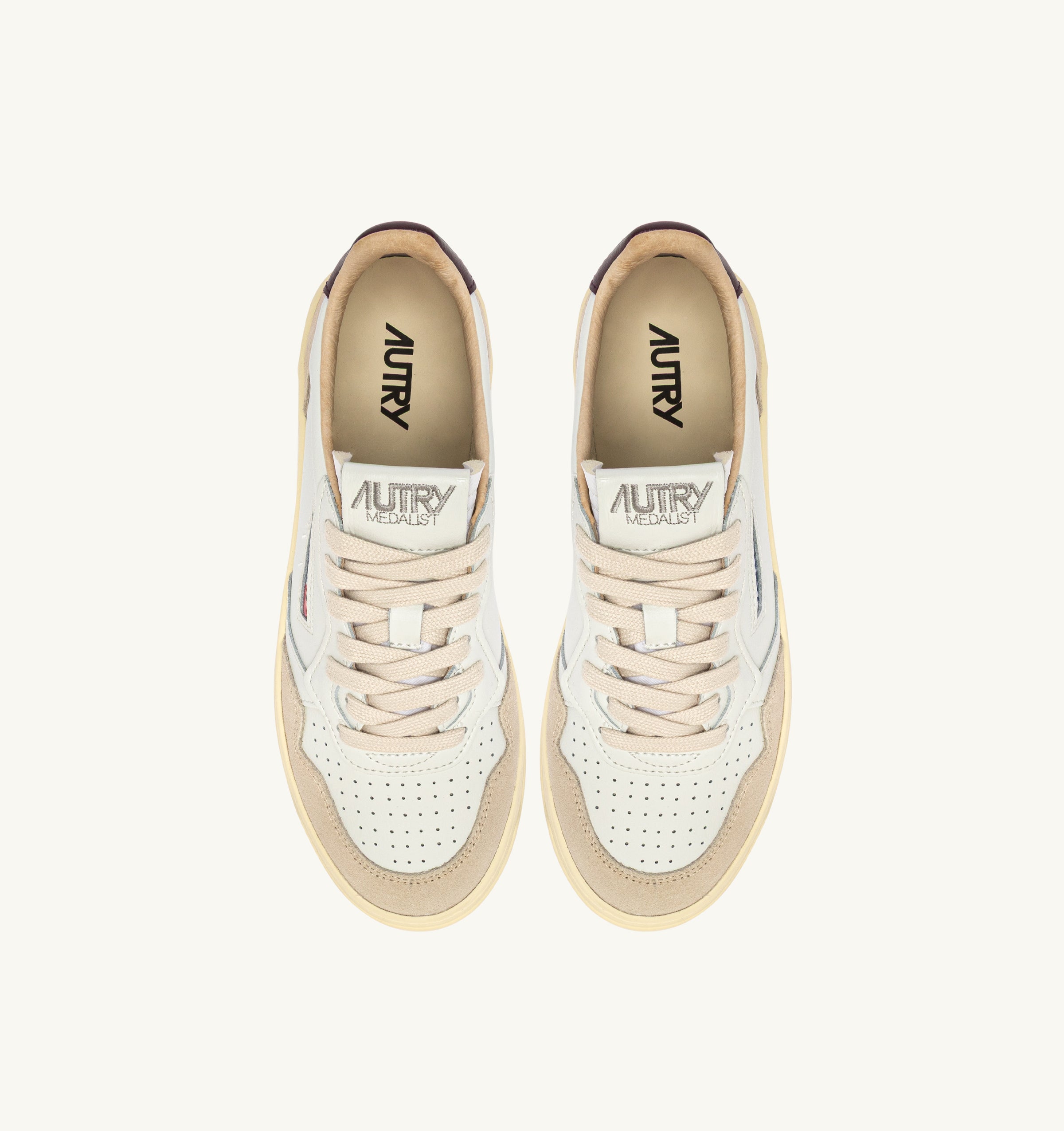 AUTRY Sneaker Donna Medalist Low-White Beige Vinaccia