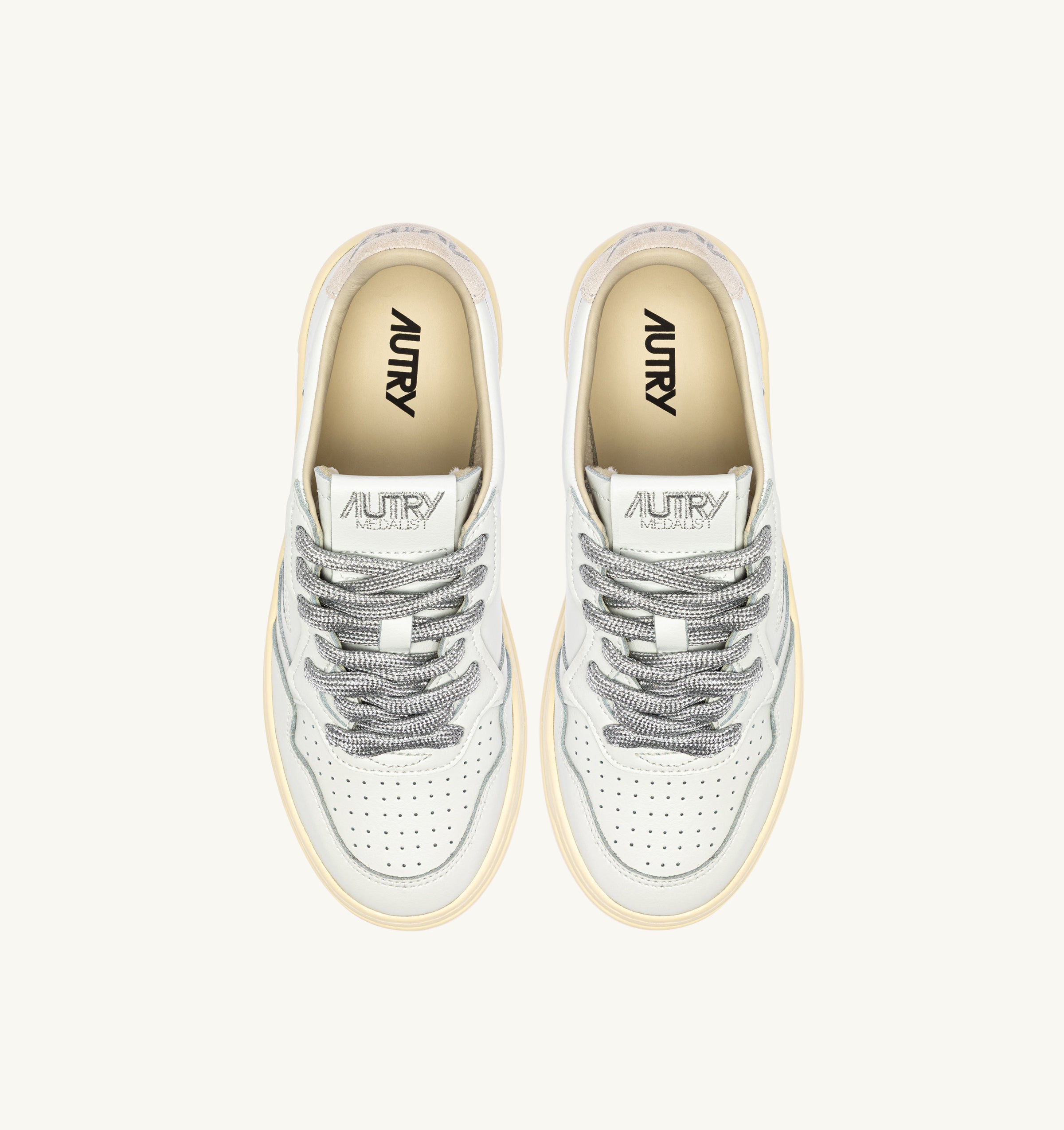 AUTRY Sneaker Donna Medalist Low-White Silver