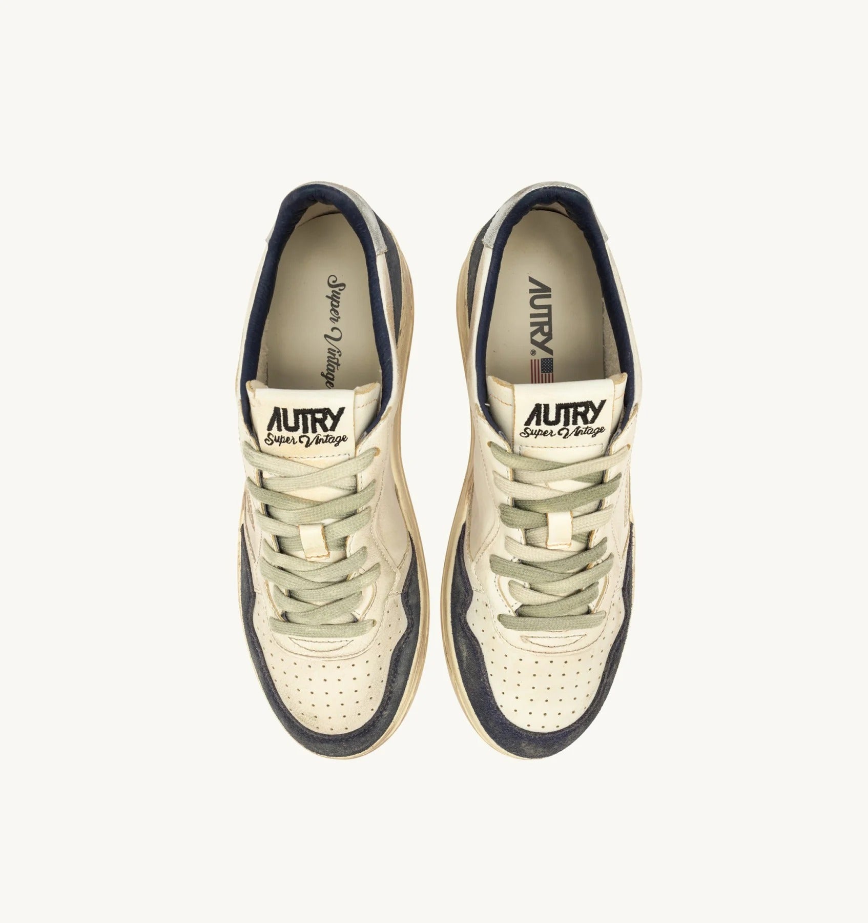 AUTRY Sneaker Uomo Medalist Low Super Vintage-Space Blue Silver