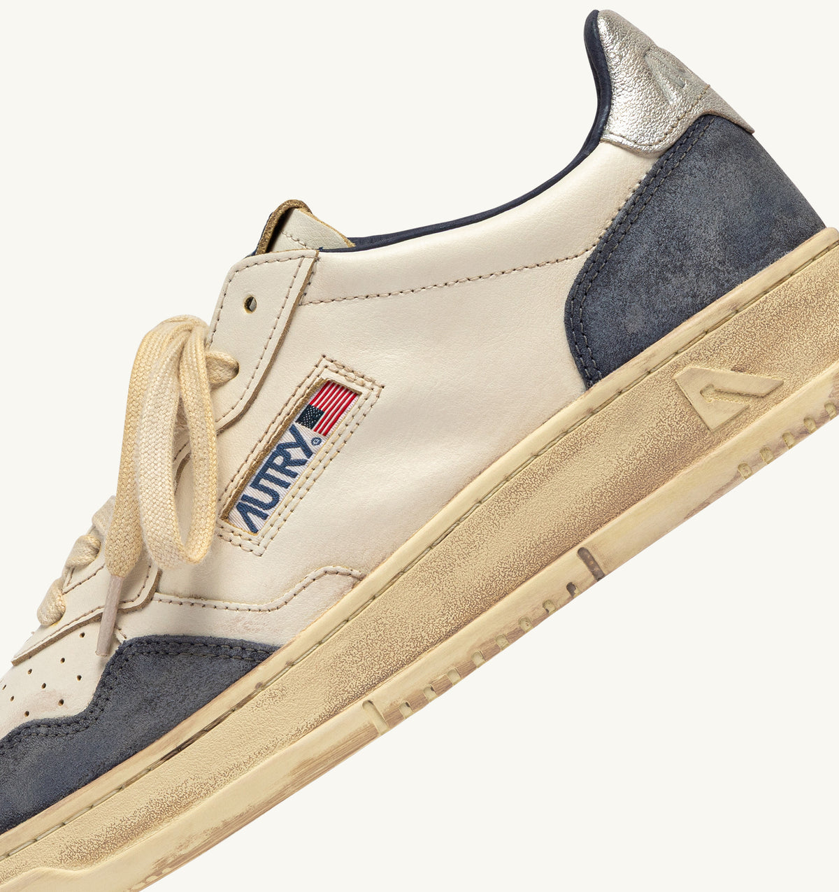 AUTRY Sneaker Uomo Medalist Low Super Vintage-Space Blue Silver