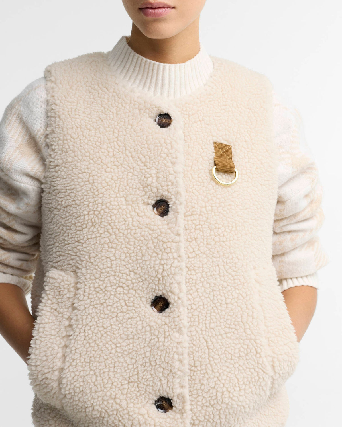 BARBOUR Gilet Donna BOWES-Ecru