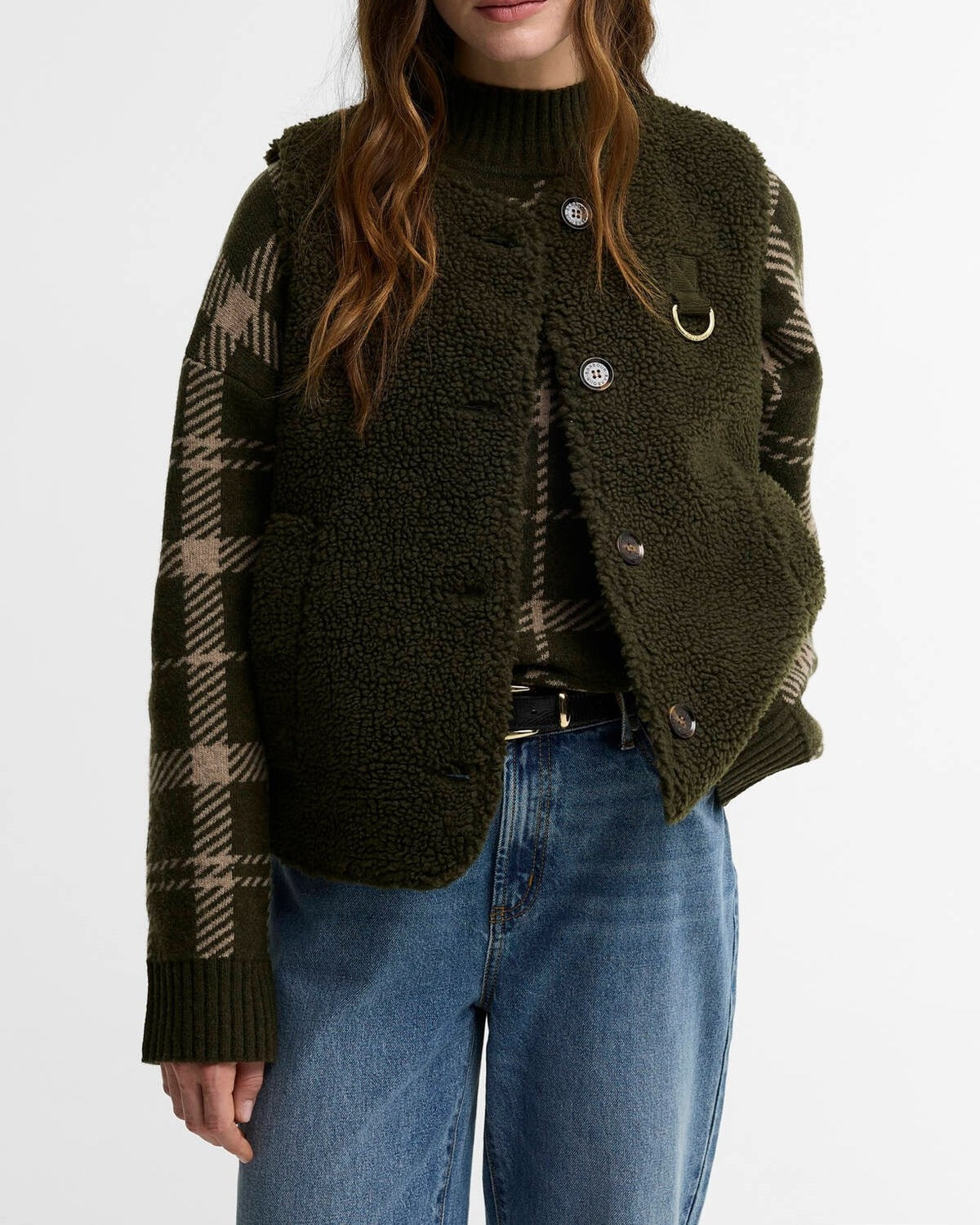 BARBOUR Gilet Donna BOWES-Olive