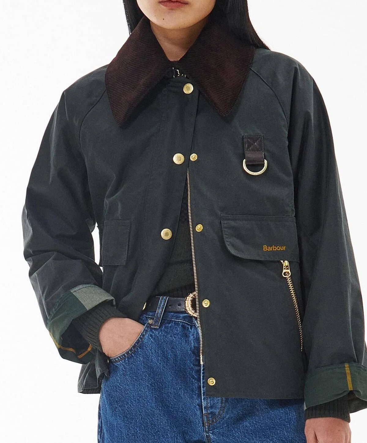 BARBOUR Giacca Donna Catton Wax-Sage Ancient
