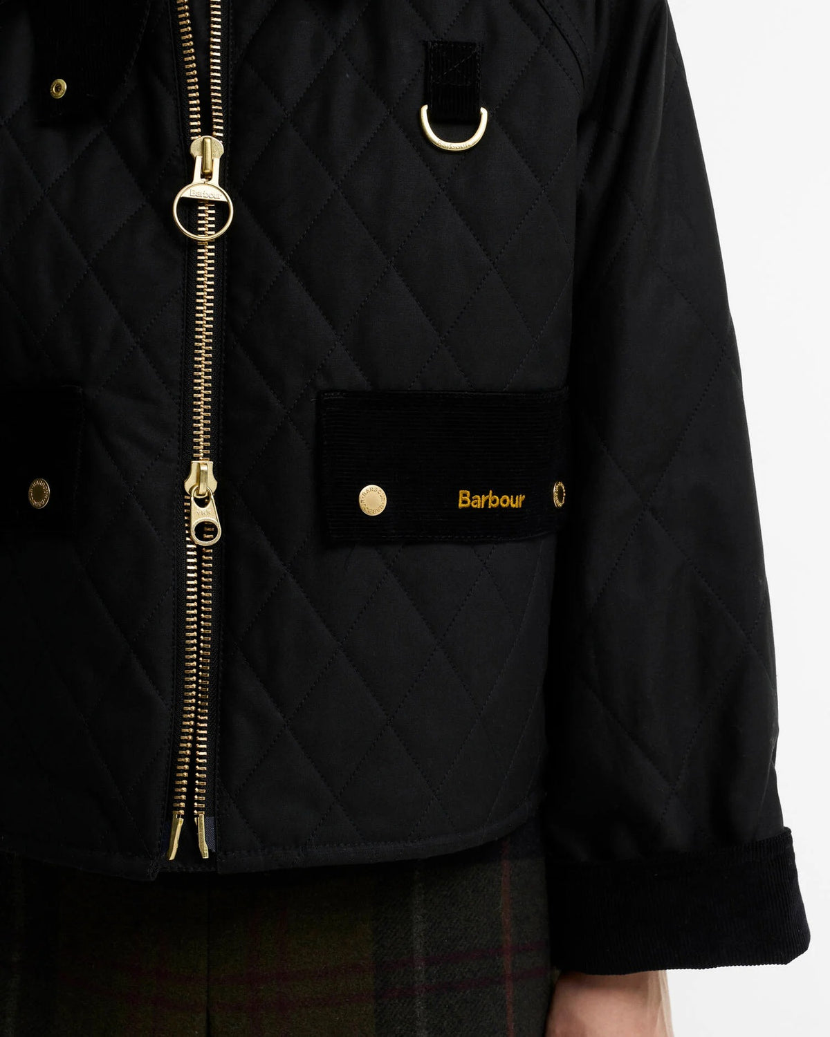 BARBOUR Giacca Donna Spey Icons Wax Quilted-Black/Classic