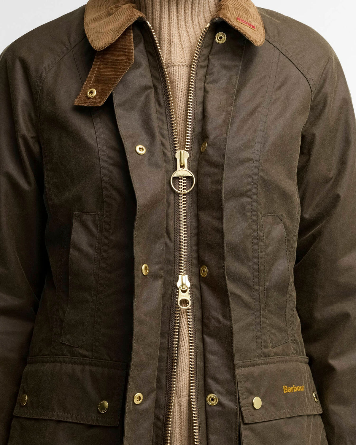 BARBOUR Giacca Donna BEADNELL ICONS WAX-Beech/Birchwood