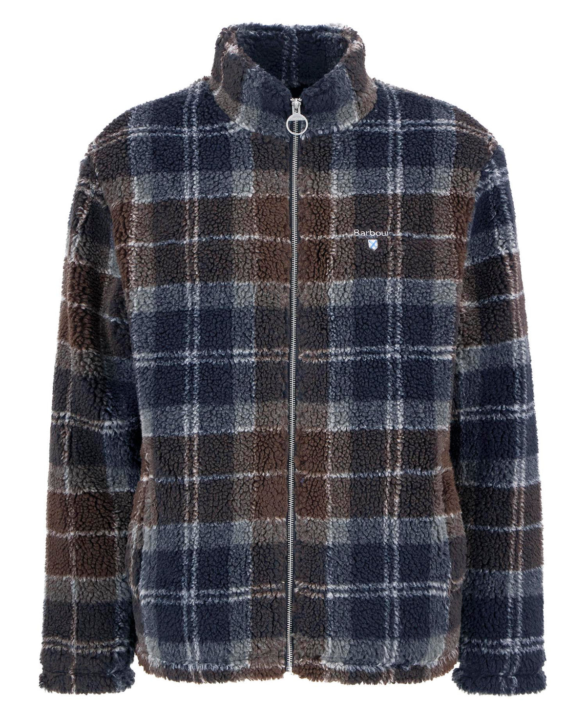 BARBOUR Felpa Uomo Sherpa-Midnight Oak Tartan