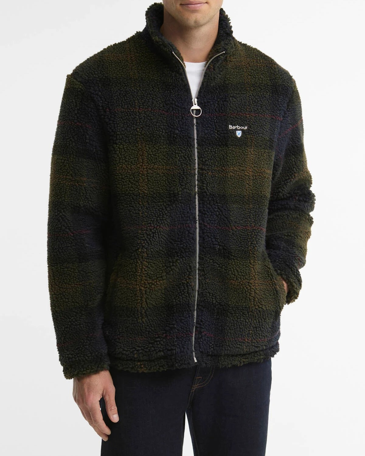 BARBOUR Felpa Uomo Sherpa-Shadow Classic Tartan