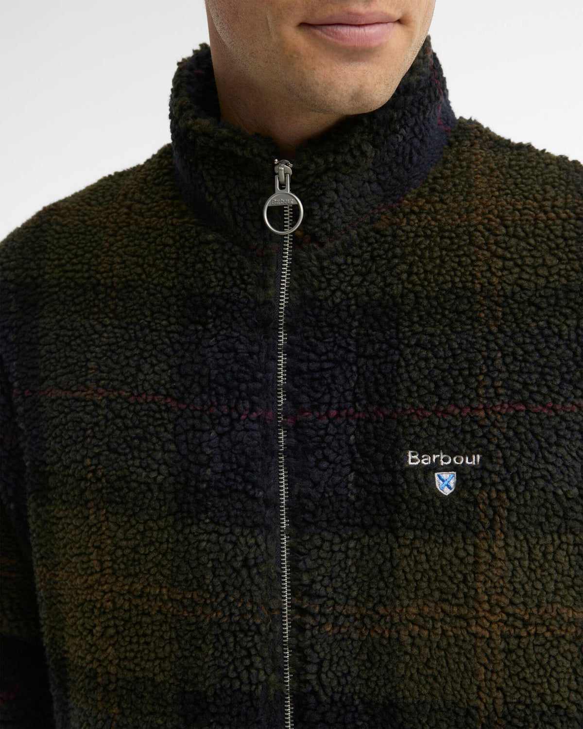 BARBOUR Felpa Uomo Sherpa-Shadow Classic Tartan