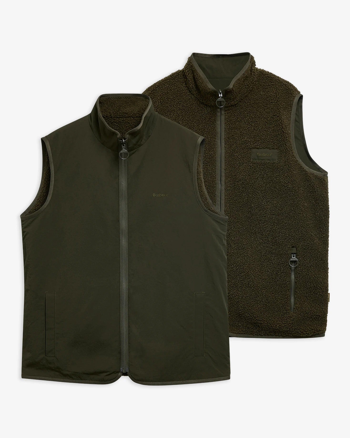 BARBOUR Gilet Uomo Reversibile Pile-Sage