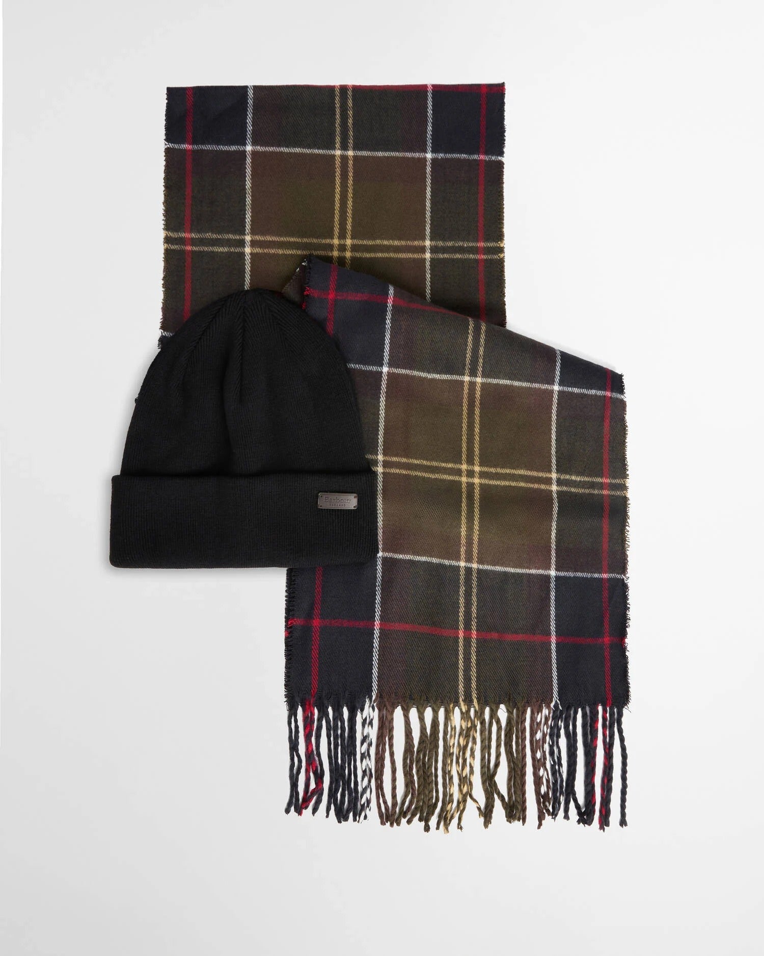 BARBOUR Set Regalo Uomo Berretto Swinton e Sciarpa Galingale-Classic Tartan