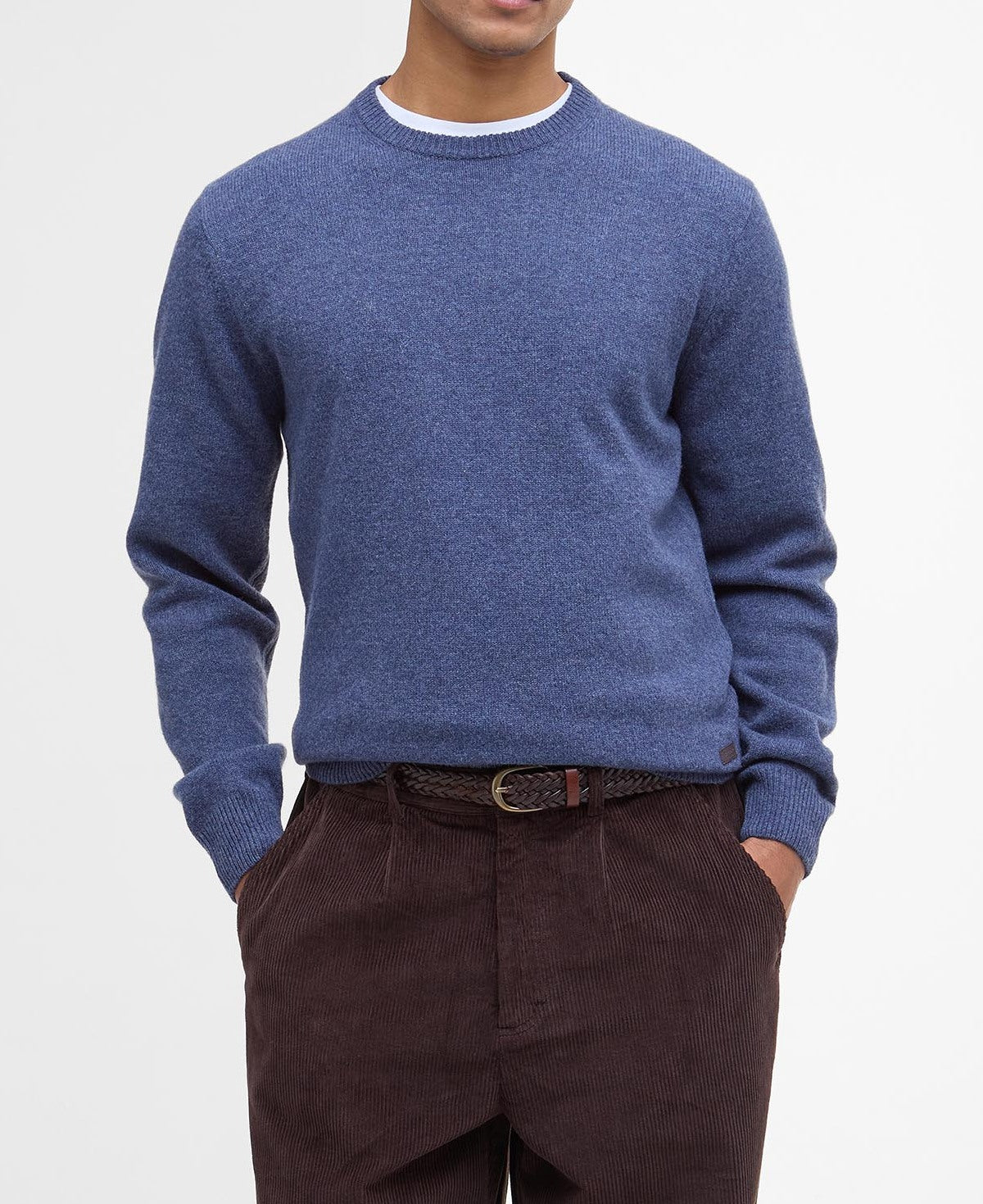 BARBOUR Maglia Uomo ESSENTIAL PATCH CREW-Indigo