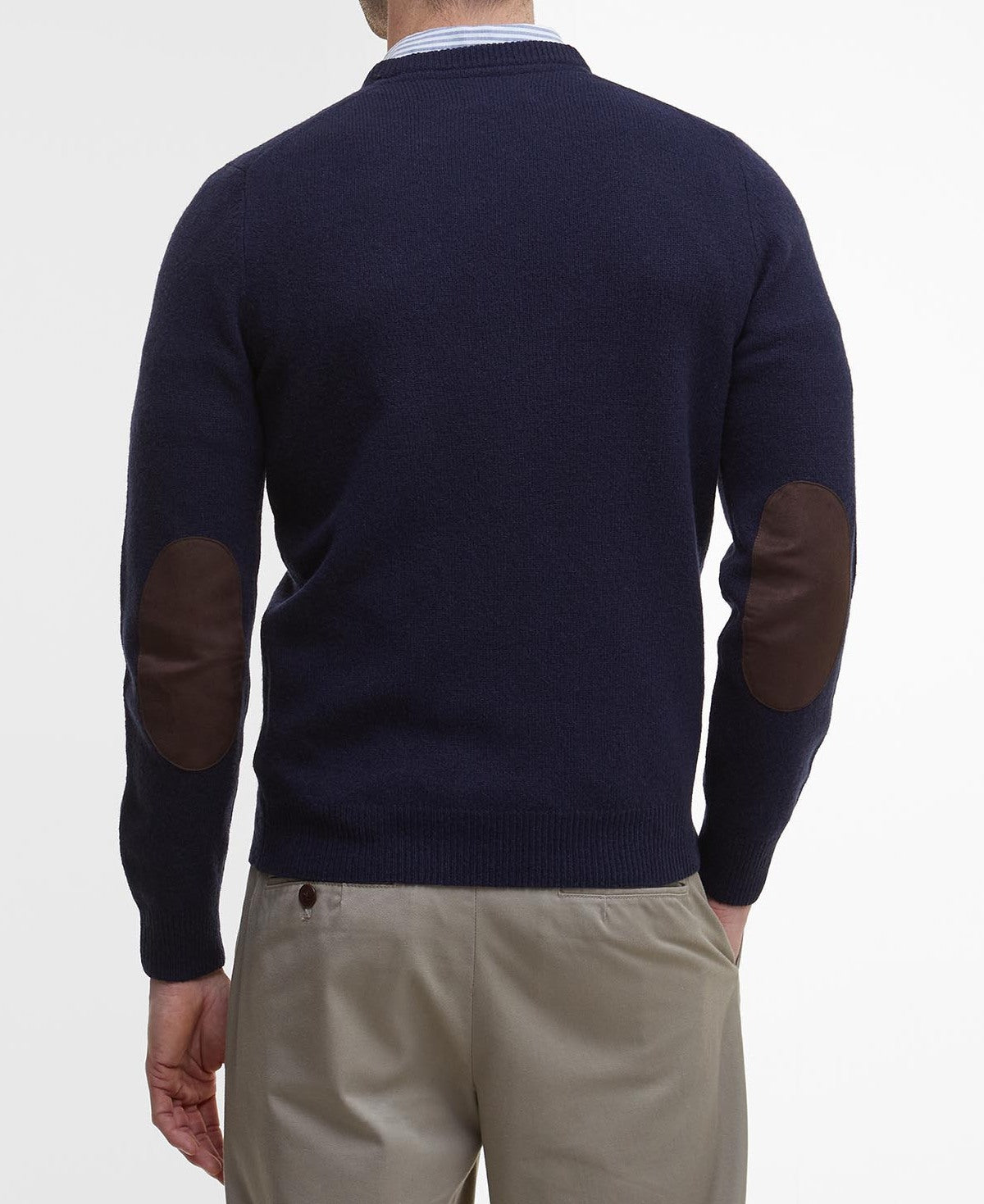 BARBOUR Maglia Uomo ESSENTIAL PATCH CREW-Navy