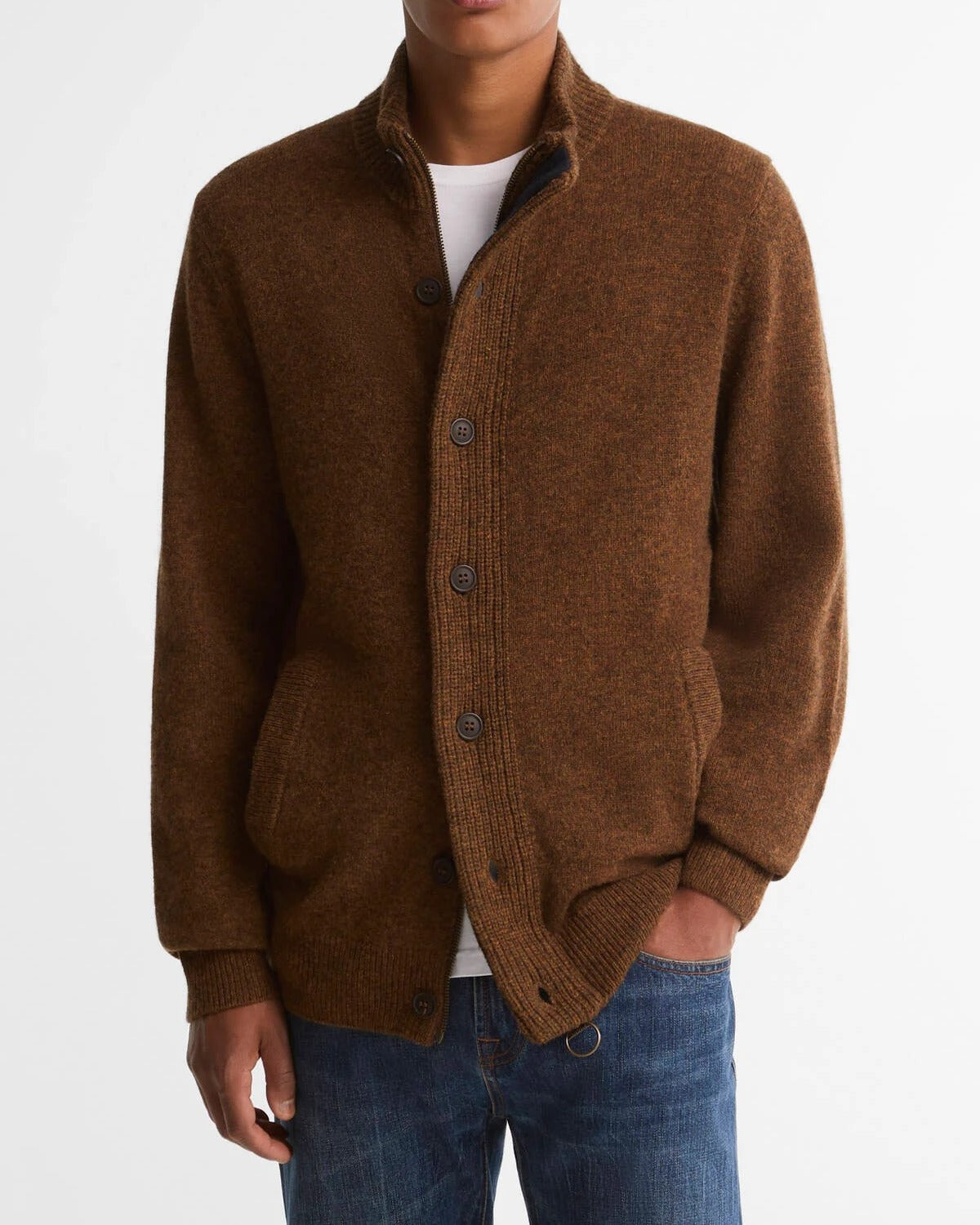 EBARBOUR Maglione Uomo Essential Patch Zip-Bracken