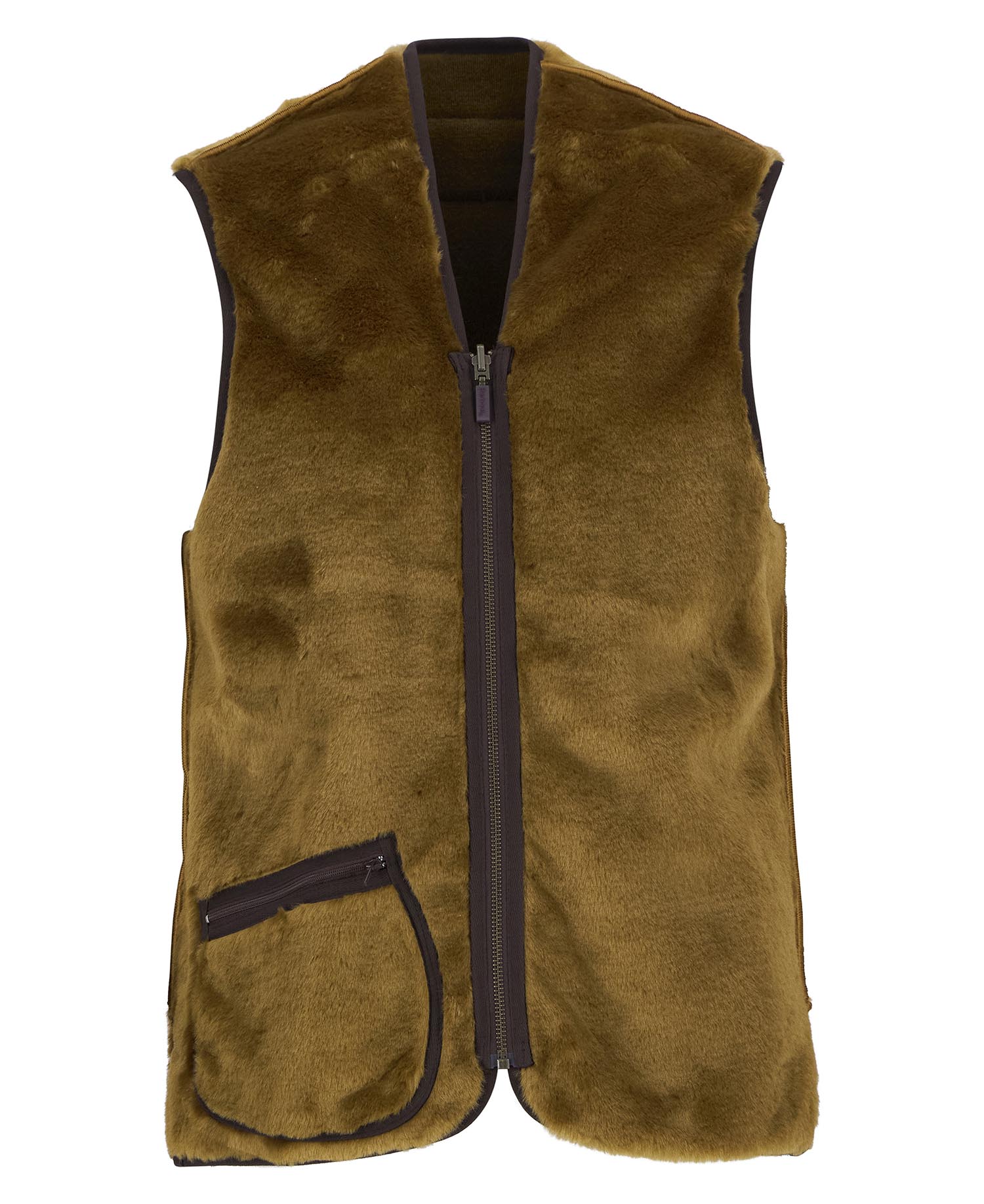 BARBOUR Gilet Uomo Pile Ecopelliccia-Classic Brown