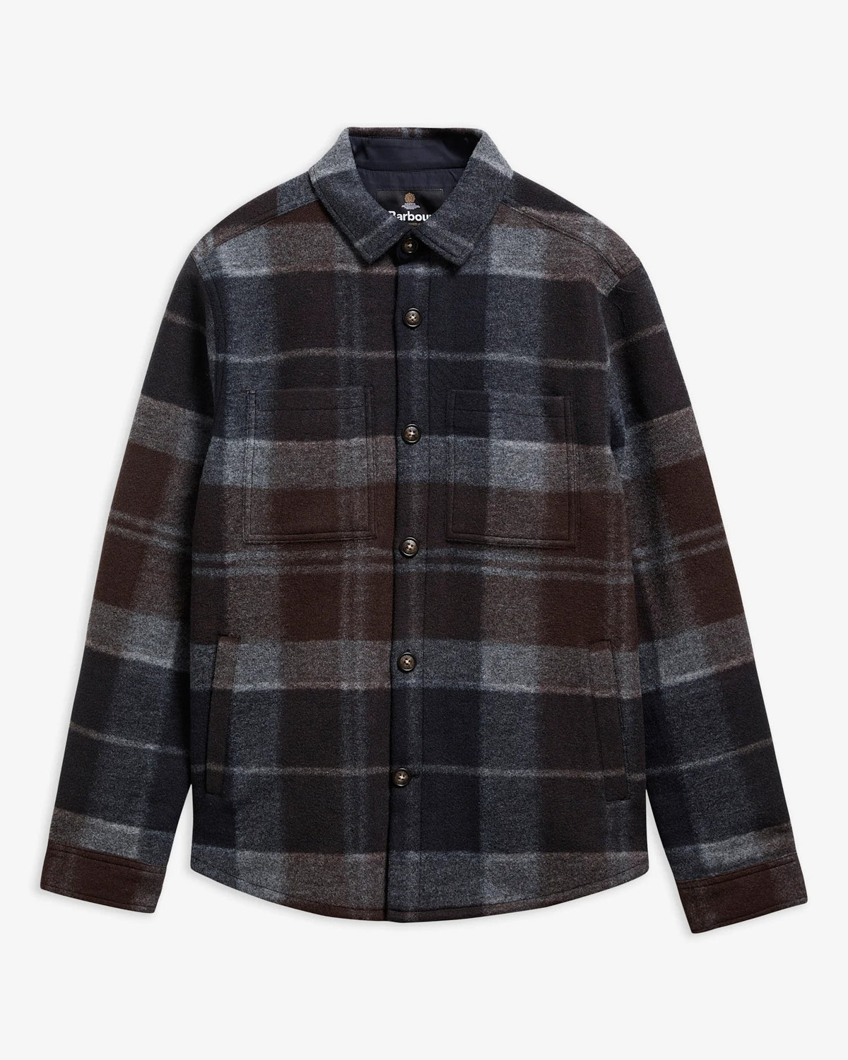 BARBOUR Camicia Uomo Overshirt WOODLANE-Midnight Oak Tartan