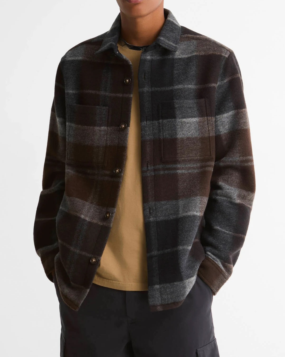 BARBOUR Camicia Uomo Overshirt WOODLANE-Midnight Oak Tartan