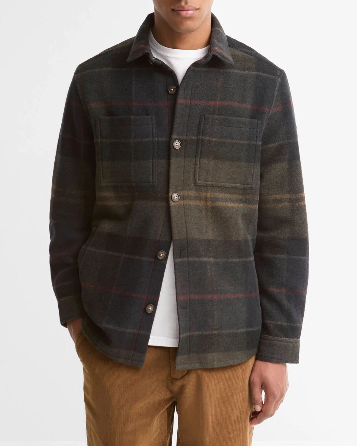 BARBOUR Camicia Uomo Overshirt WOODLANE-Shadow Classic Tartan