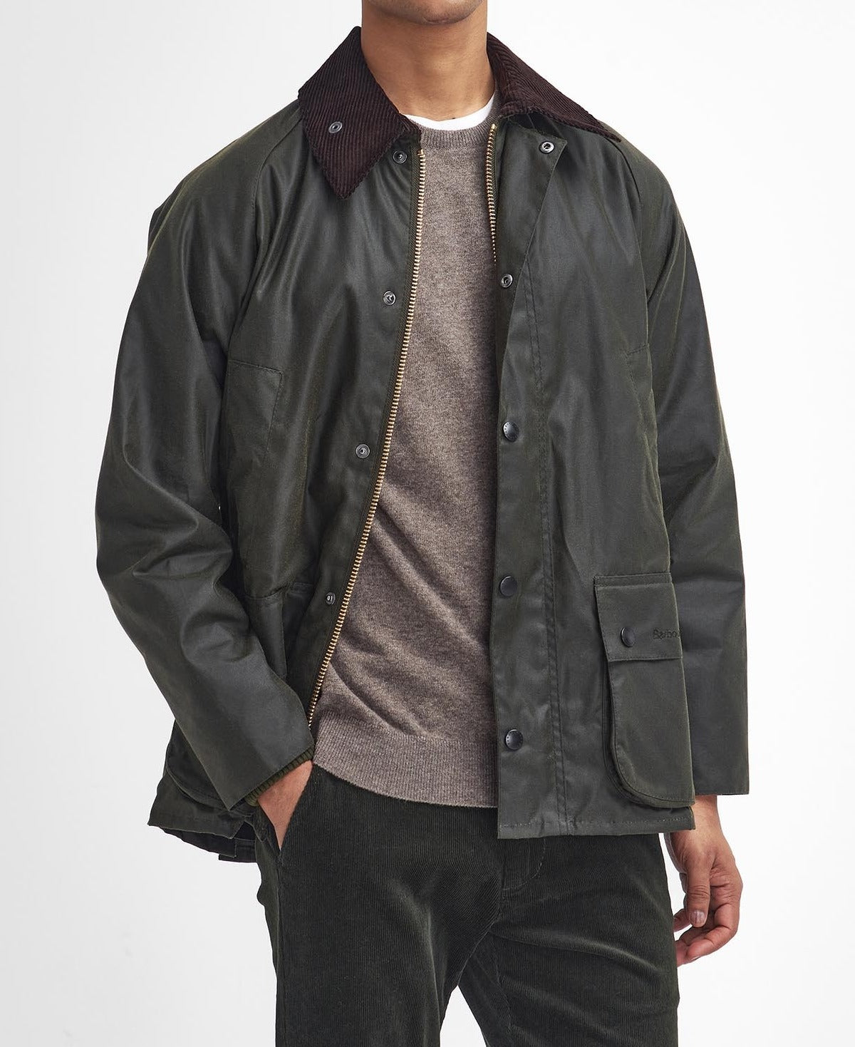 BARBOUR Giacca Uomo BEDALE WAX-Archive Olive