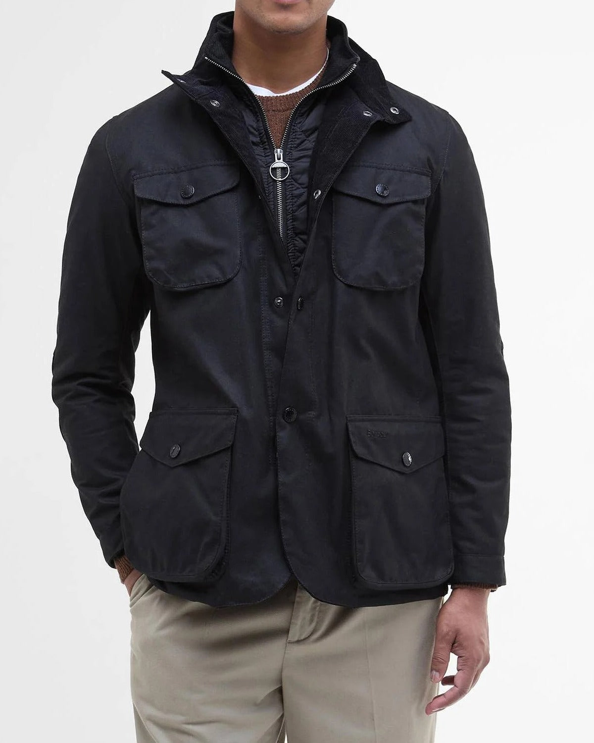 BARBOUR Giacca Uomo OGSTON WAX-Black