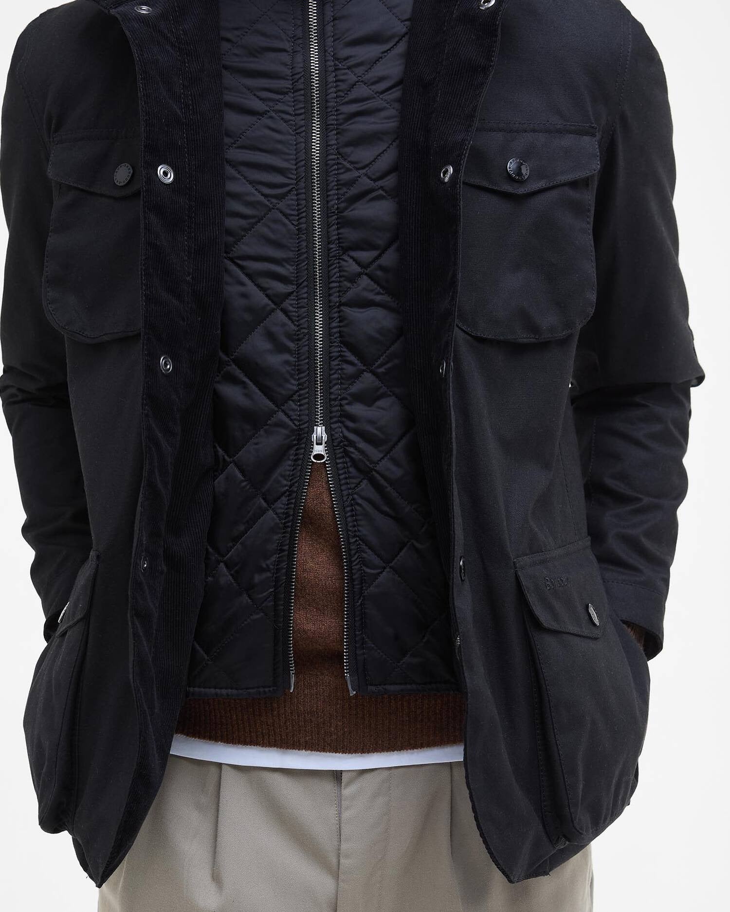 BARBOUR Giacca Uomo OGSTON WAX-Black